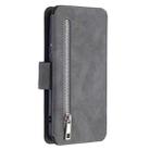 For Huawei P40 Pro Detachable Frosted Magnetic Horizontal Flip Leather Case with Card Slots & Holder & Zipper Wallet & Photo Frame(Grey) - 3