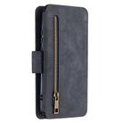 For Huawei P40 Pro Detachable Frosted Magnetic Horizontal Flip Leather Case with Card Slots & Holder & Zipper Wallet & Photo Frame(Black Blue) - 3