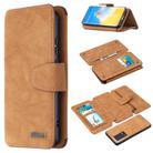 For Huawei P40 Pro Detachable Frosted Magnetic Horizontal Flip Leather Case with Card Slots & Holder & Zipper Wallet & Photo Frame(Brown) - 1