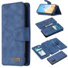 For Huawei P40 Detachable Frosted Magnetic Horizontal Flip Leather Case with Card Slots & Holder & Zipper Wallet & Photo Frame(Blue) - 1