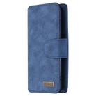 For Huawei P40 Detachable Frosted Magnetic Horizontal Flip Leather Case with Card Slots & Holder & Zipper Wallet & Photo Frame(Blue) - 2