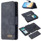 For Huawei P40 Detachable Frosted Magnetic Horizontal Flip Leather Case with Card Slots & Holder & Zipper Wallet & Photo Frame(Black Blue) - 1