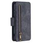 For Huawei P40 Detachable Frosted Magnetic Horizontal Flip Leather Case with Card Slots & Holder & Zipper Wallet & Photo Frame(Black Blue) - 3