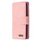 For Huawei P40 Detachable Frosted Magnetic Horizontal Flip Leather Case with Card Slots & Holder & Zipper Wallet & Photo Frame(Pink) - 2