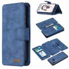 For Huawei P Smart (2019) Detachable Frosted Magnetic Horizontal Flip Leather Case with Card Slots & Holder & Zipper Wallet & Photo Frame(Blue) - 1