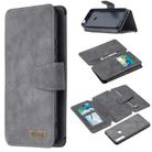 For Huawei P Smart Z Detachable Frosted Magnetic Horizontal Flip Leather Case with Card Slots & Holder & Zipper Wallet & Photo Frame(Grey) - 1