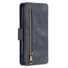 For Huawei P Smart Z Detachable Frosted Magnetic Horizontal Flip Leather Case with Card Slots & Holder & Zipper Wallet & Photo Frame(Black Blue) - 3