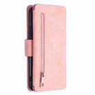 For Huawei P Smart Z Detachable Frosted Magnetic Horizontal Flip Leather Case with Card Slots & Holder & Zipper Wallet & Photo Frame(Pink) - 3