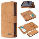 For Huawei P Smart (2020) Detachable Frosted Magnetic Horizontal Flip Leather Case with Card Slots & Holder & Zipper Wallet & Photo Frame(Brown) - 1