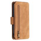 For Huawei P Smart (2020) Detachable Frosted Magnetic Horizontal Flip Leather Case with Card Slots & Holder & Zipper Wallet & Photo Frame(Brown) - 3