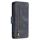 For Huawei Y5p / Honor 9S Detachable Frosted Magnetic Horizontal Flip Leather Case with Card Slots & Holder & Zipper Wallet & Photo Frame(Black Blue) - 3