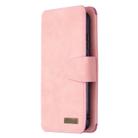 For Huawei Y6 (2019) Detachable Frosted Magnetic Horizontal Flip Leather Case with Card Slots & Holder & Zipper Wallet & Photo Frame(Pink) - 2