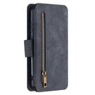 For Huawei Y6p Detachable Frosted Magnetic Horizontal Flip Leather Case with Card Slots & Holder & Zipper Wallet & Photo Frame(Black Blue) - 2