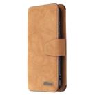 For Huawei Y6p Detachable Frosted Magnetic Horizontal Flip Leather Case with Card Slots & Holder & Zipper Wallet & Photo Frame(Brown) - 2