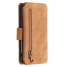 For Huawei Y6p Detachable Frosted Magnetic Horizontal Flip Leather Case with Card Slots & Holder & Zipper Wallet & Photo Frame(Brown) - 3