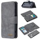 For Huawei Y7p / P40 Lite E Detachable Frosted Magnetic Horizontal Flip Leather Case with Card Slots & Holder & Zipper Wallet & Photo Frame(Grey) - 1