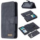 For Huawei Y7p / P40 Lite E Detachable Frosted Magnetic Horizontal Flip Leather Case with Card Slots & Holder & Zipper Wallet & Photo Frame(Black Blue) - 1