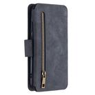 For Huawei Y7p / P40 Lite E Detachable Frosted Magnetic Horizontal Flip Leather Case with Card Slots & Holder & Zipper Wallet & Photo Frame(Black Blue) - 3