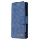 For Huawei Y5 (2019) Detachable Frosted Magnetic Horizontal Flip Leather Case with Card Slots & Holder & Zipper Wallet & Photo Frame(Blue) - 2