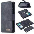 For Huawei Y5 (2019) Detachable Frosted Magnetic Horizontal Flip Leather Case with Card Slots & Holder & Zipper Wallet & Photo Frame(Black Blue) - 1