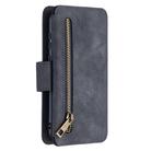 For Huawei Y5 (2019) Detachable Frosted Magnetic Horizontal Flip Leather Case with Card Slots & Holder & Zipper Wallet & Photo Frame(Black Blue) - 3