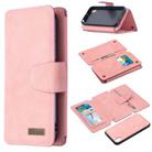 For Huawei Y5 (2019) Detachable Frosted Magnetic Horizontal Flip Leather Case with Card Slots & Holder & Zipper Wallet & Photo Frame(Pink) - 1