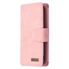 For Huawei Y5 (2019) Detachable Frosted Magnetic Horizontal Flip Leather Case with Card Slots & Holder & Zipper Wallet & Photo Frame(Pink) - 2