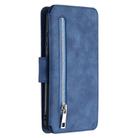 For Huawei Honor 9X Lite Detachable Frosted Magnetic Horizontal Flip Leather Case with Card Slots & Holder & Zipper Wallet & Photo Frame(Blue) - 3