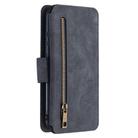 For Huawei Honor 9X Lite Detachable Frosted Magnetic Horizontal Flip Leather Case with Card Slots & Holder & Zipper Wallet & Photo Frame(Black Blue) - 3