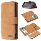 For Huawei Honor 9X Lite Detachable Frosted Magnetic Horizontal Flip Leather Case with Card Slots & Holder & Zipper Wallet & Photo Frame(Brown) - 1