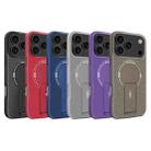 For iPhone 17 Pro Max Carbon Fiber Texture MagSafe Phone Case with Holder(Brown) - 2