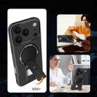 For iPhone 17 Pro Max Carbon Fiber Texture MagSafe Phone Case with Holder(Brown) - 3