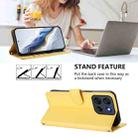 For Motorola Moto G56 5G Embossed Heart Cat Leather Phone Case with Strap(Yellow) - 3