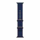 For Apple Watch Series 10 46mm Ocean Silicone Watch Band with 3D Curved Film(Midnight Blue) - 3