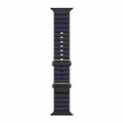 For Apple Watch Series 10 46mm Ocean Silicone Watch Band with 3D Curved Film(Midnight Color) - 3