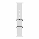 For Apple Watch Series 44mm Ocean Silicone Watch Band with 3D Curved Film(White) - 3