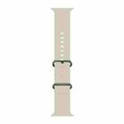For Apple Watch Series 41mm Ocean Silicone Watch Band with 3D Curved Film(Antique White) - 3