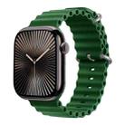 For Apple Watch Series 38mm Ocean Silicone Watch Band with 3D Curved Film(Alfalfa Grass) - 2