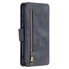 For Samsung Galaxy A81 Detachable Frosted Magnetic Horizontal Flip PU Leather Case with Card Slots & Holder & Zipper Wallet & Photo Frame(Black Blue) - 2