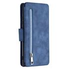 For Samsung Galaxy Note20 Ultra Detachable Frosted Magnetic Horizontal Flip PU Leather Case with Card Slots & Holder & Zipper Wallet & Photo Frame(Blue) - 3