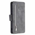 For Samsung Galaxy Note20 Ultra Detachable Frosted Magnetic Horizontal Flip PU Leather Case with Card Slots & Holder & Zipper Wallet & Photo Frame(Gray) - 3