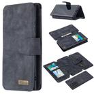 For Samsung Galaxy Note20 Ultra Detachable Frosted Magnetic Horizontal Flip PU Leather Case with Card Slots & Holder & Zipper Wallet & Photo Frame(Black Blue) - 1