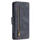 For Samsung Galaxy Note20 Ultra Detachable Frosted Magnetic Horizontal Flip PU Leather Case with Card Slots & Holder & Zipper Wallet & Photo Frame(Black Blue) - 3