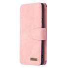 For Samsung Galaxy Note20 Ultra Detachable Frosted Magnetic Horizontal Flip PU Leather Case with Card Slots & Holder & Zipper Wallet & Photo Frame(Pink) - 1