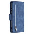 For Samsung Galaxy Note20 Detachable Frosted Magnetic Horizontal Flip PU Leather Case with Card Slots & Holder & Zipper Wallet & Photo Frame(Blue) - 3