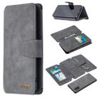 For Samsung Galaxy Note20 Detachable Frosted Magnetic Horizontal Flip PU Leather Case with Card Slots & Holder & Zipper Wallet & Photo Frame(Gray) - 1