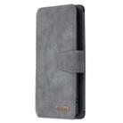 For Samsung Galaxy Note20 Detachable Frosted Magnetic Horizontal Flip PU Leather Case with Card Slots & Holder & Zipper Wallet & Photo Frame(Gray) - 2