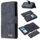 For Samsung Galaxy Note20 Detachable Frosted Magnetic Horizontal Flip PU Leather Case with Card Slots & Holder & Zipper Wallet & Photo Frame(Black Blue) - 1