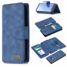 For Samsung Galaxy S9 Detachable Frosted Magnetic Horizontal Flip PU Leather Case with Card Slots & Holder & Zipper Wallet & Photo Frame(Blue) - 1