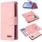 For Samsung Galaxy S9 Detachable Frosted Magnetic Horizontal Flip PU Leather Case with Card Slots & Holder & Zipper Wallet & Photo Frame(Pink) - 1